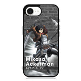 Mikasa Ackerman Attack On Titan Y iPhone 16e Case OV8091