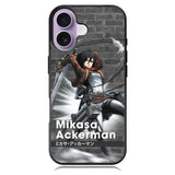 Mikasa Ackerman Attack On Titan Y iPhone 17 Case OV8091