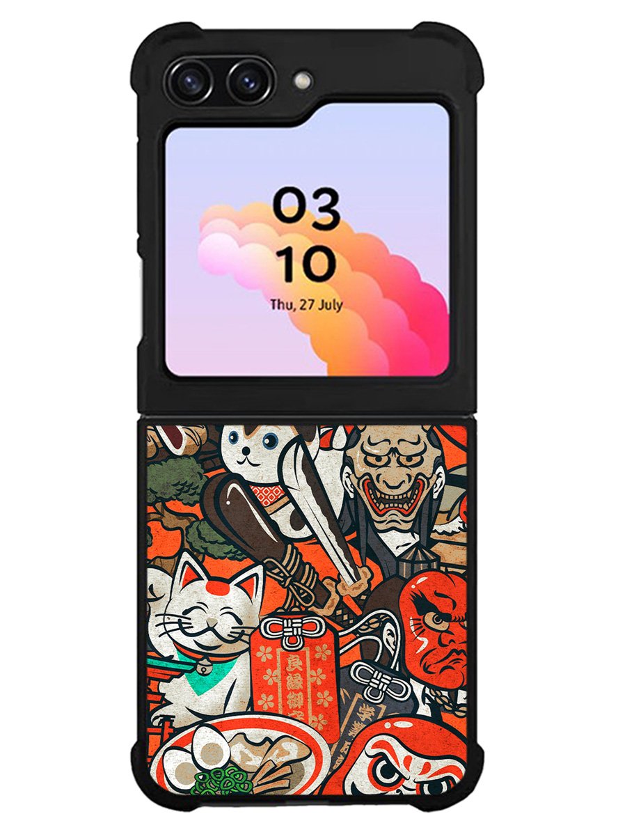 Japan Doodle Samsung Galaxy Z Flip 5 5G 2023 Case OV10392