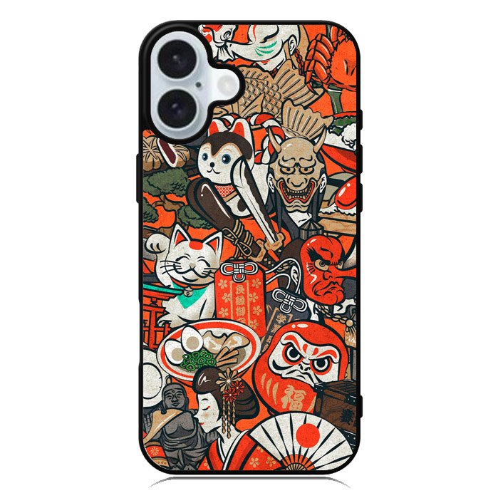 Japan Doodle iPhone 16 Case QC10392