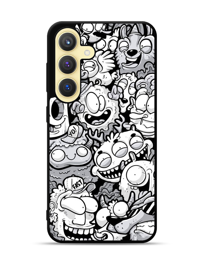 Doodle Art Cartoon Samsung Galaxy S24 Plus 5G , Samsung Galaxy S24+ 5G Case