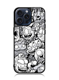Doodle Art Cartoon iPhone 15 Pro Max Case