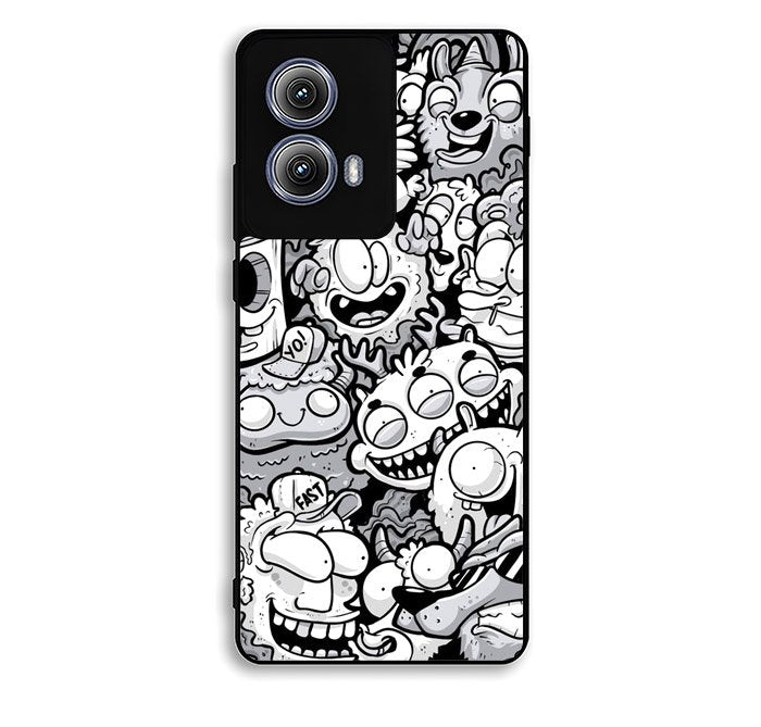 Doodle Art Cartoon Motorola Moto Edge 2024 Case OV7820
