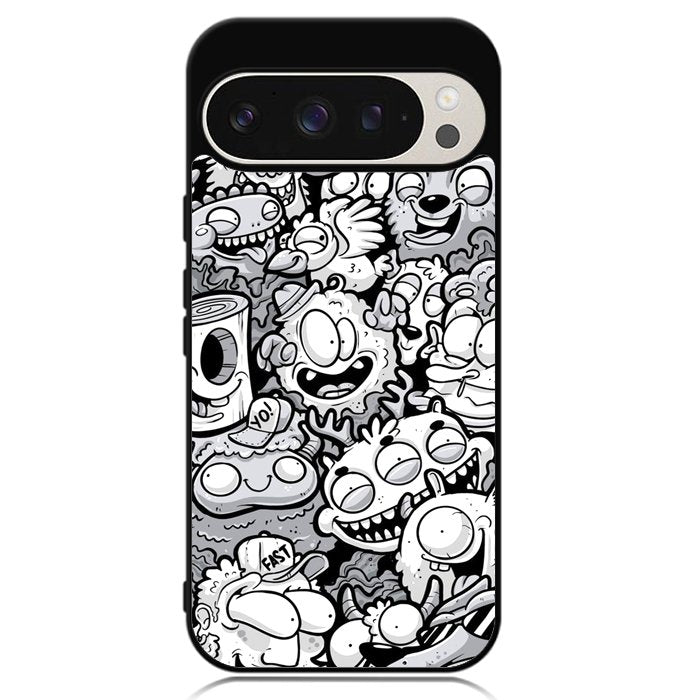 Doodle Art Cartoon Google Pixel 9 | Pixel 9 Pro Case