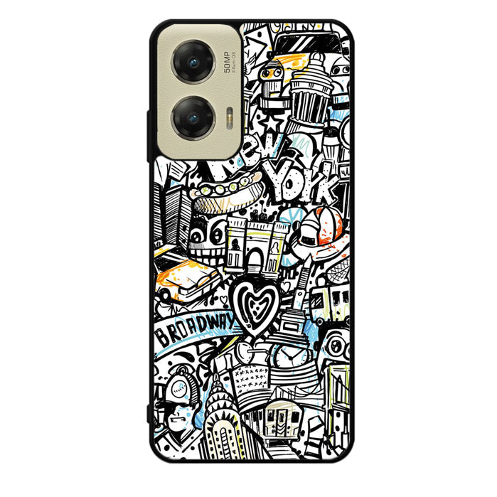 Doodle New York Motorola Moto G Stylus 5G 2024 Case OV9338