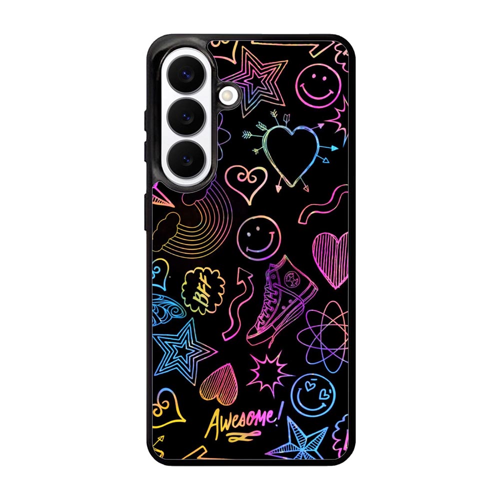 Neon Doodles Samsung Galaxy S26 Case OV9467