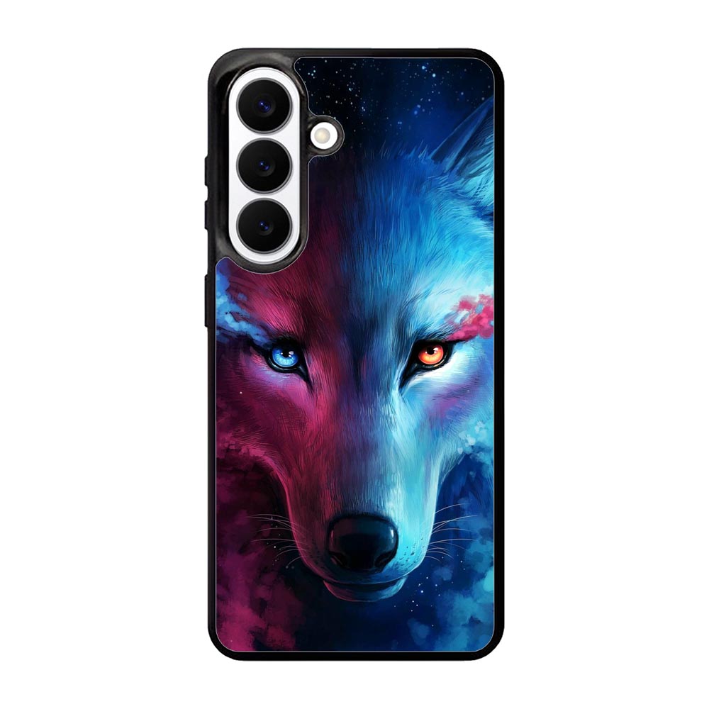 Wolf Art Blue Red Samsung Galaxy S26 Case QC8673