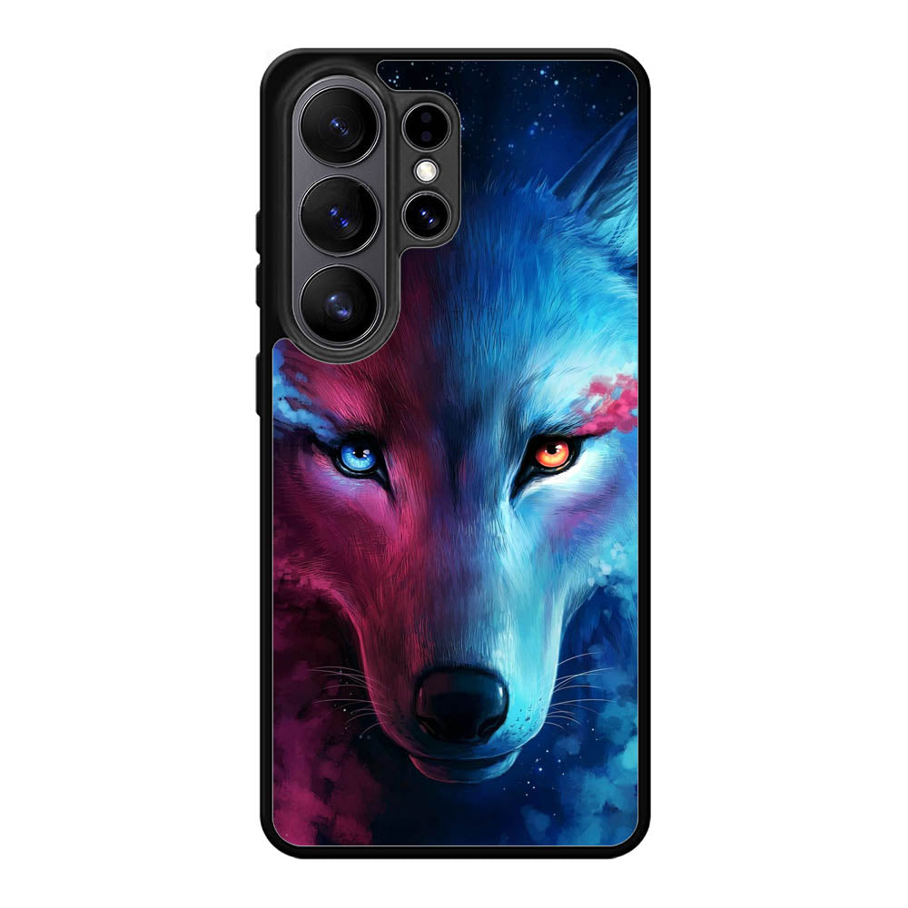 Wolf Art Blue Red Samsung Galaxy S26 Ultra Case QC8673