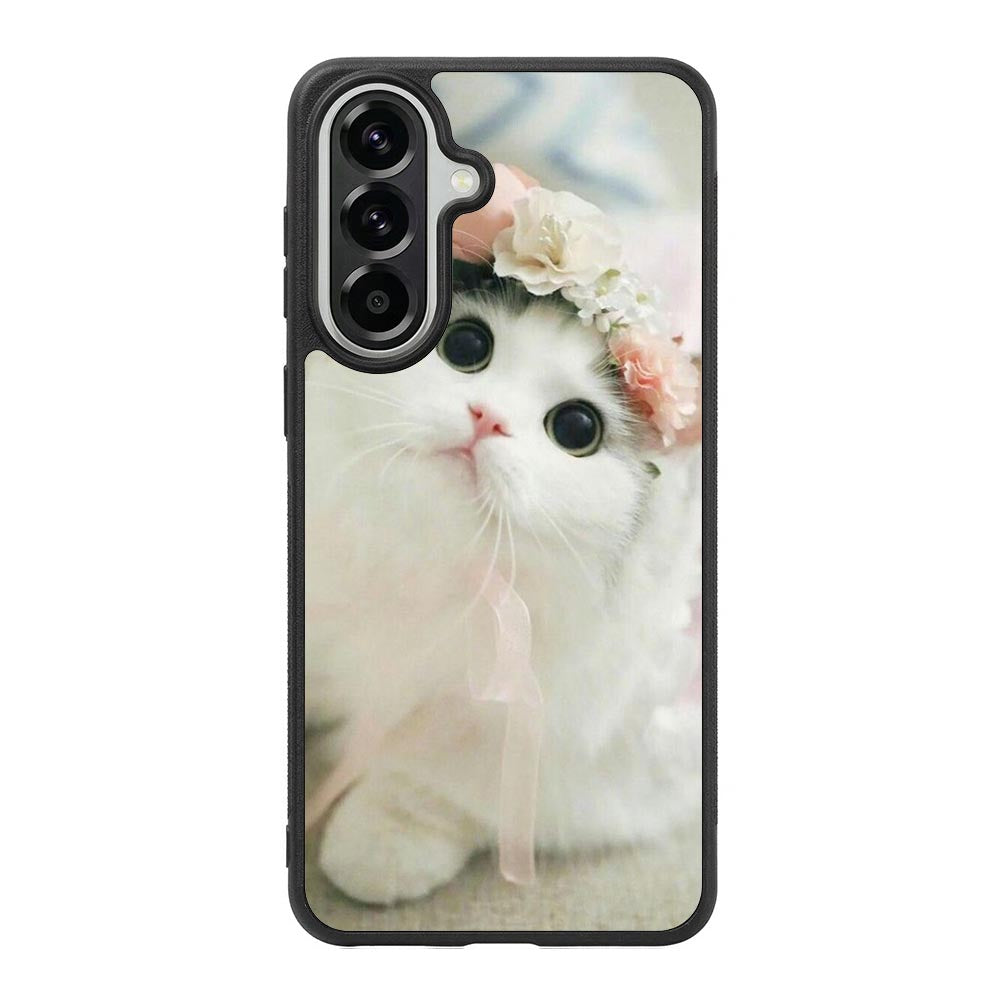White Cat Samsung Galaxy A57 Case QC5735