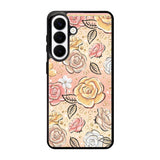 Gold Glitter Flowers Samsung Galaxy S26 Case OV5906