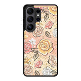 Gold Glitter Flowers Samsung Galaxy S26 Ultra Case OV5906
