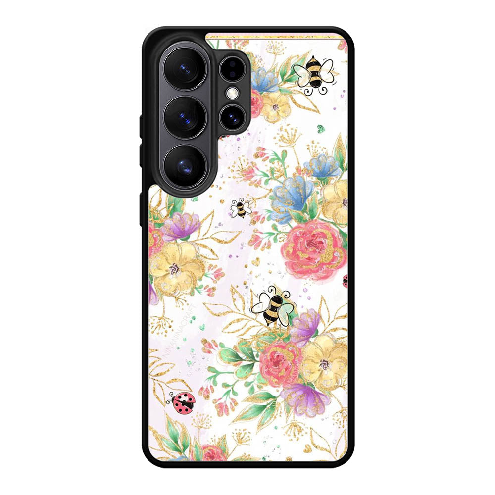 Bee Spring Flowers Samsung Galaxy S26 Ultra Case