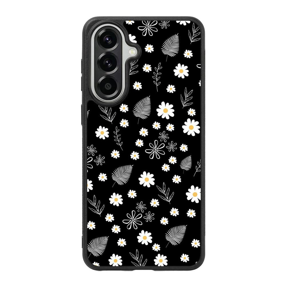 Floral Flower Black White Samsung Galaxy A37 Case QC11088