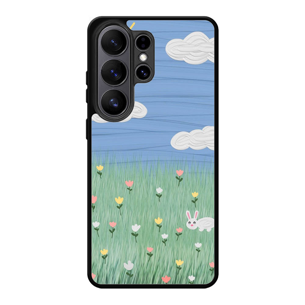Summer Rabbit and Flower Samsung Galaxy S26 Ultra Case OV11048