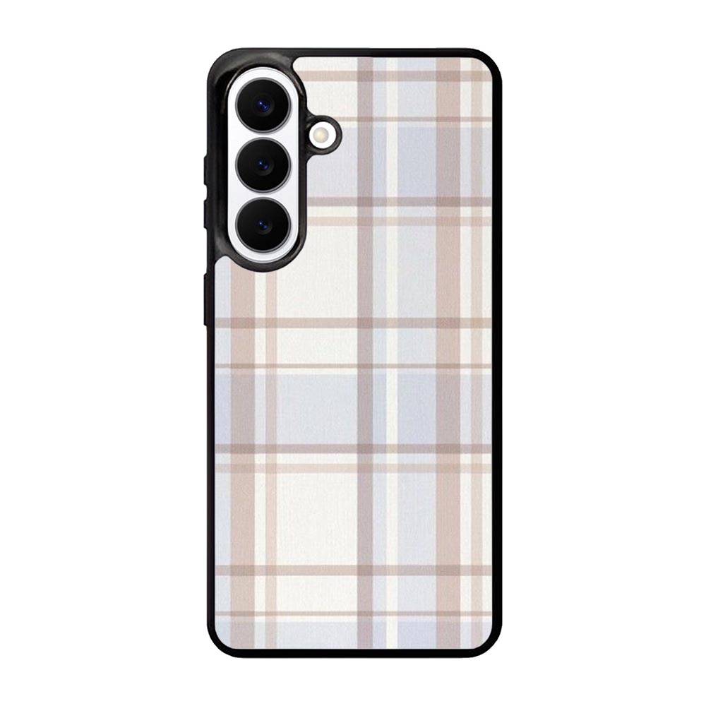 Grid Aesthetic Soft Brown Samsung Galaxy S26 Case OV11102