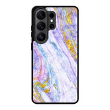 Marble Purple Gold Soft Samsung Galaxy S26 Ultra Case OV10965