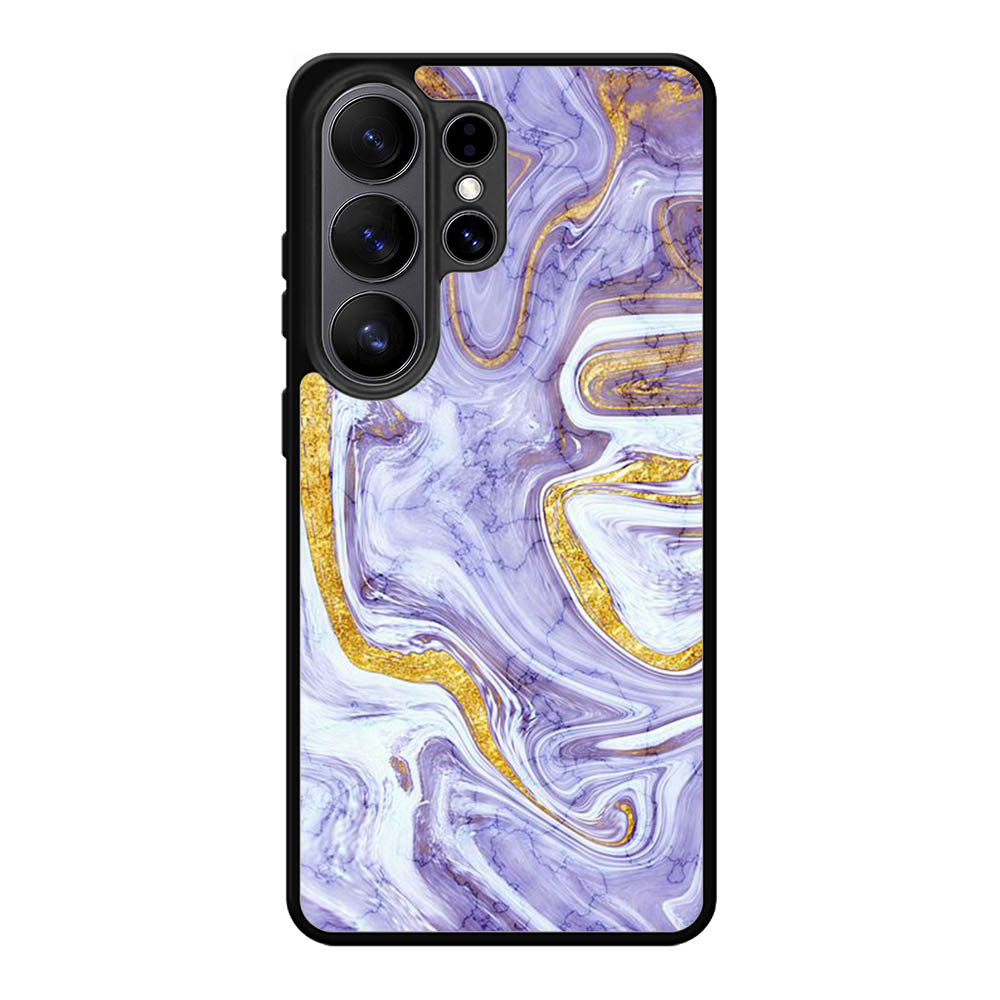 Beautifull Marble Purple and Gold Samsung Galaxy S26 Ultra Case OV11157