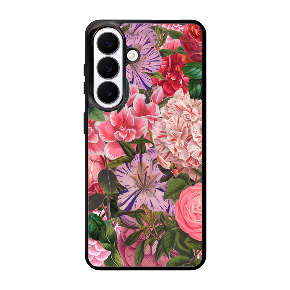 Floral Flower Pattern Samsung Galaxy S26 Case OV10566