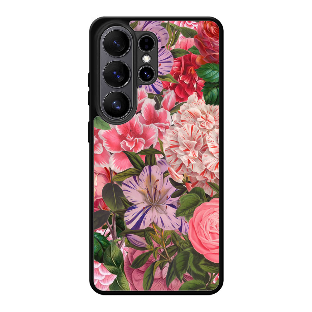 Floral Flower Pattern Samsung Galaxy S26 Ultra Case OV10566
