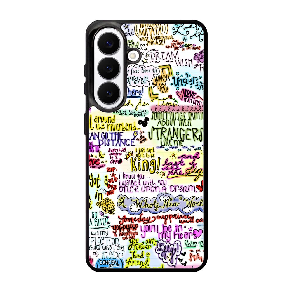 Disney Song Lyrics Samsung Galaxy S26 Plus Case QC0362
