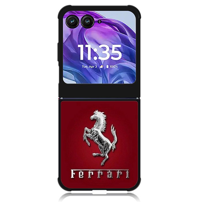 Ferrari Logo 3rd Motorola Moto Razr Plus 2024 , Moto Razr+ 2024 Case