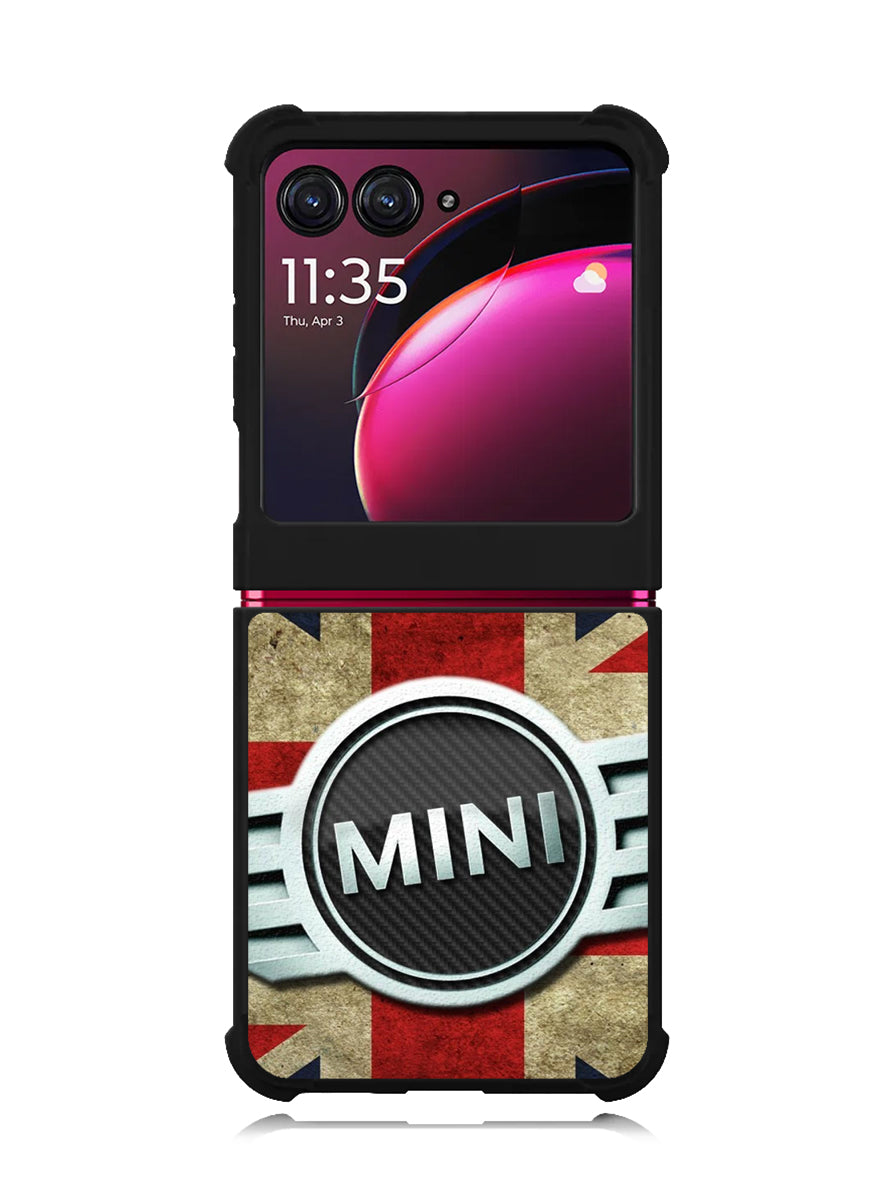 Mini Cooper Logo American Flag Motorola Moto Razr Plus 2023 , Moto Razr+ 2023 Case OV0442