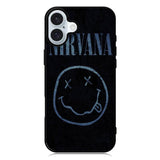 Nirvan Smiley Face iPhone 16 Case QC0455
