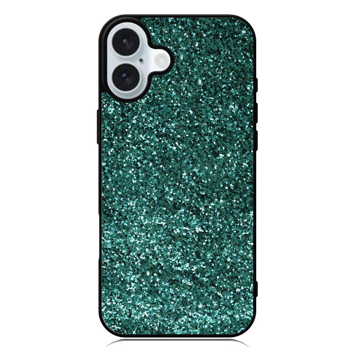 Glitter Green iPhone 16 Case QC11098
