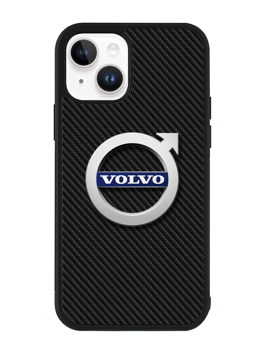Volvo Logo Carbon iPhone 14 Plus Case QC10760