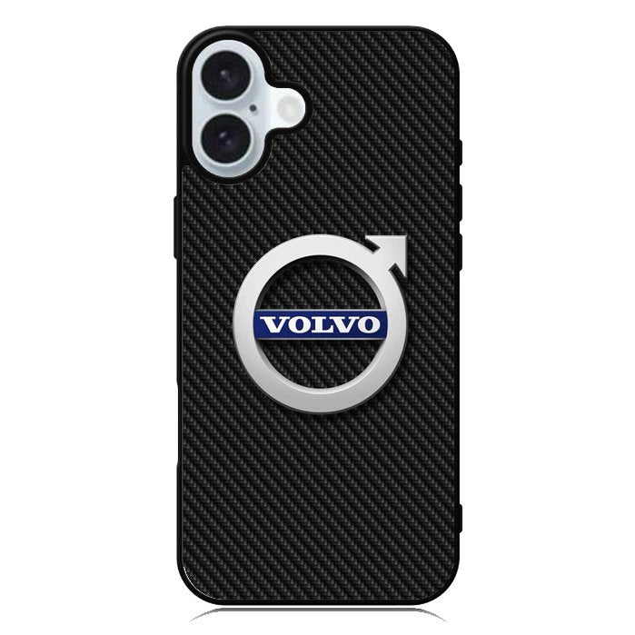Volvo Logo Carbon iPhone 16 Plus Case QC10760