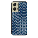 Japanese Gold Cloud Wave Indigo Pattern Motorola Moto G Stylus 5G 2024 Case OV5321