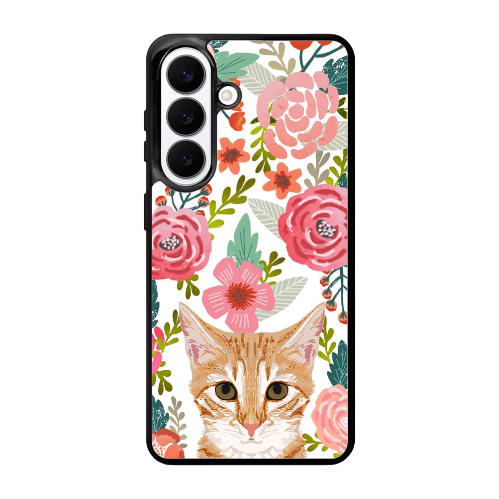 Cat flowers Samsung Galaxy S26 Plus Case OV9775