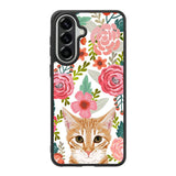 Cat flowers Samsung Galaxy A37 Case OV9775