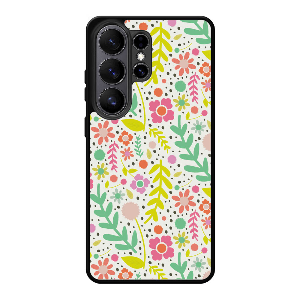 Floral pattern Samsung Galaxy S26 Ultra Case QC10568