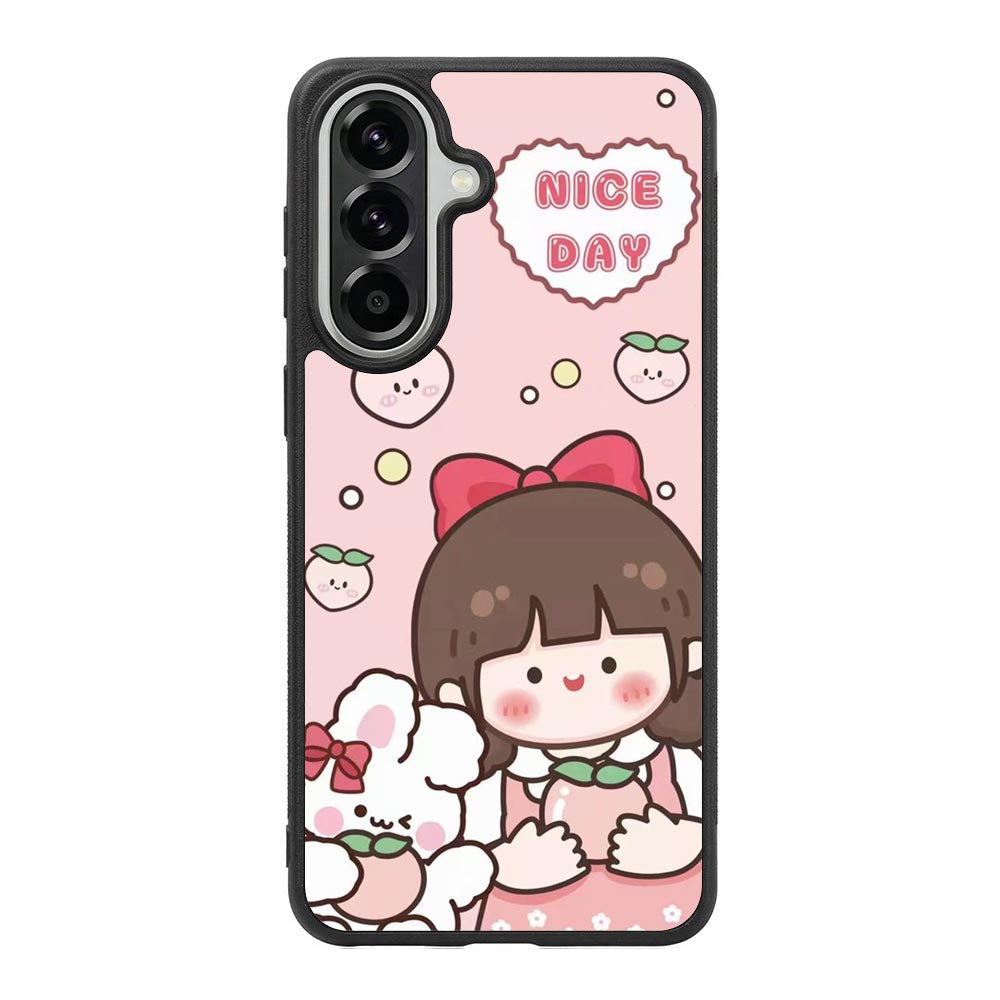 Peach Cute Nice Day Samsung Galaxy A57 Case OV11224
