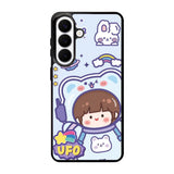 Cute Blue Space Ufo Samsung Galaxy S26 Case OV11201