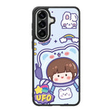 Cute Blue Space Ufo Samsung Galaxy A37 Case OV11201