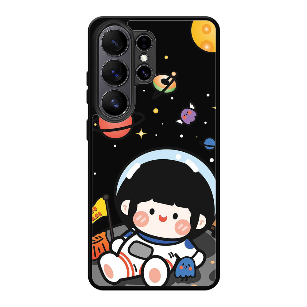 Cute Roro Jump and Astronaut Samsung Galaxy S26 Ultra Case QC11207