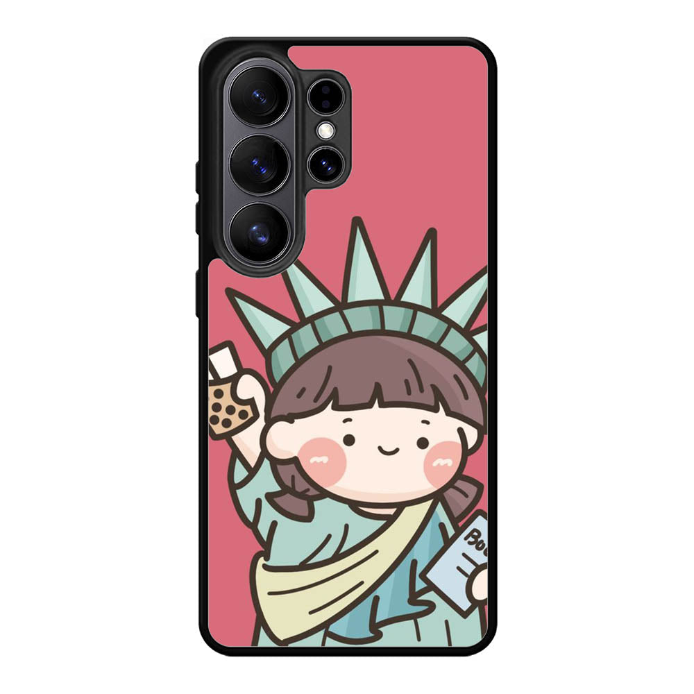 Cute Roro Jump and Liberty Samsung Galaxy S26 Ultra Case OV11209