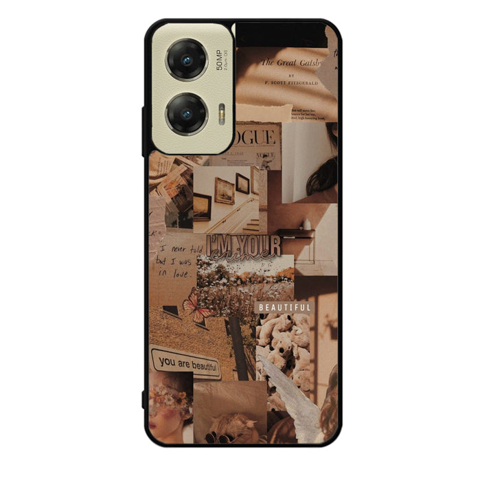 Aesthetic Brown Motorola Moto G Stylus 5G 2024 Case OV11233