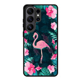 Flamingo And Flowers Samsung Galaxy S26 Ultra Case