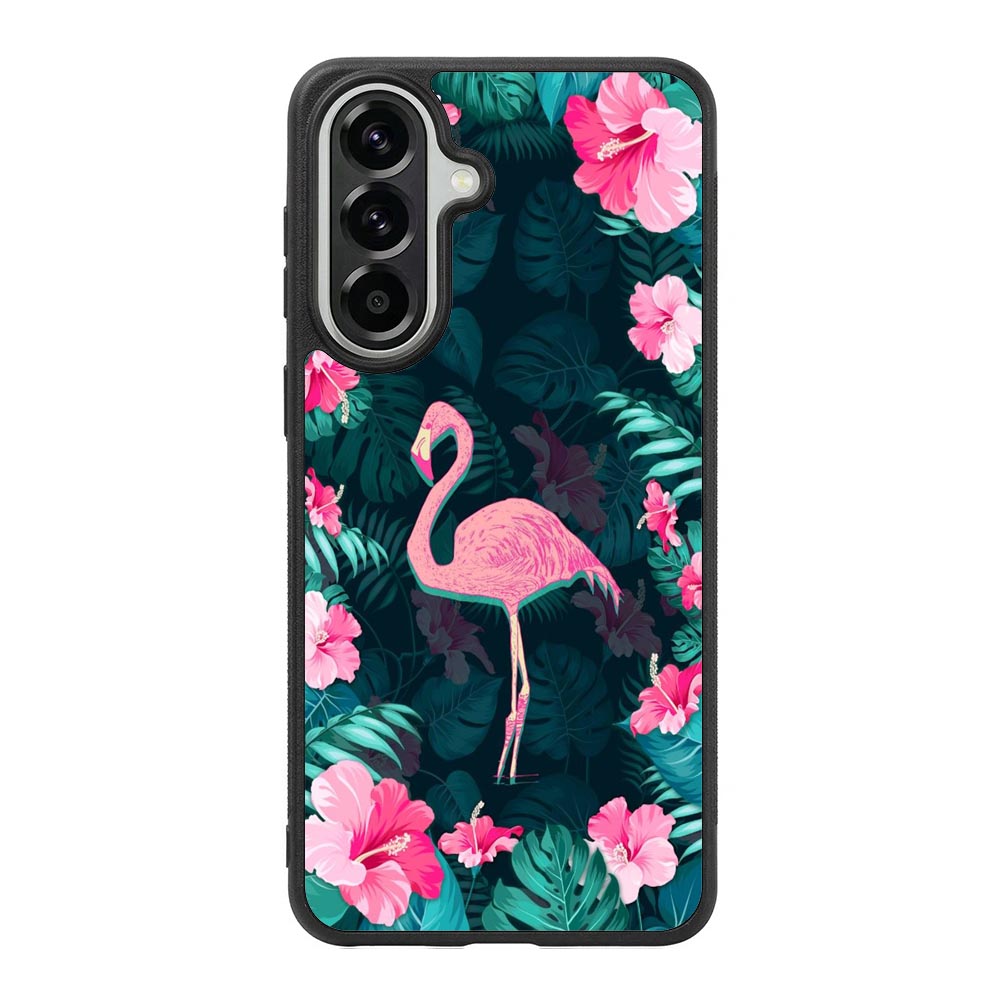 Flamingo And Flowers Samsung Galaxy A57 Case