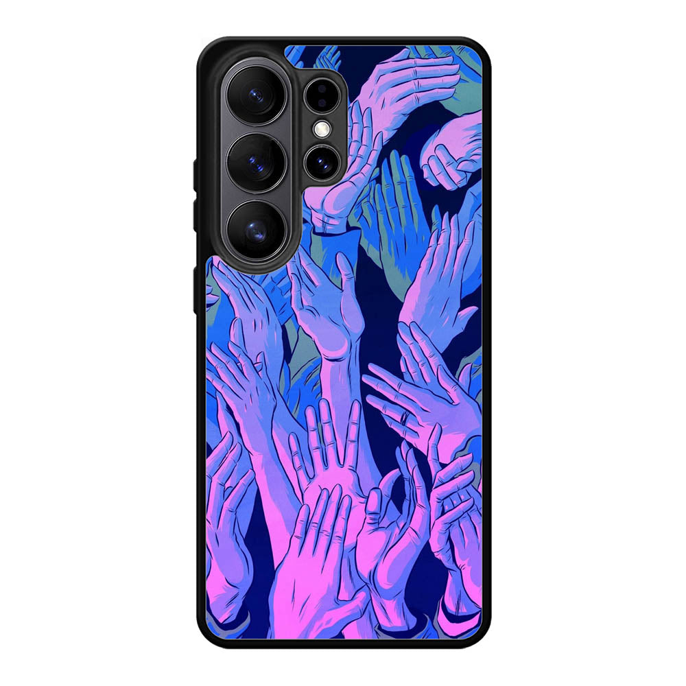 Vaporwave Wallpaper Hands Samsung Galaxy S26 Ultra Case QC7748