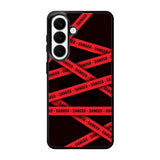 Red Danger Tape Samsung Galaxy S26 Case QC9533