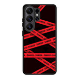 Red Danger Tape Samsung Galaxy S26 Ultra Case QC9533