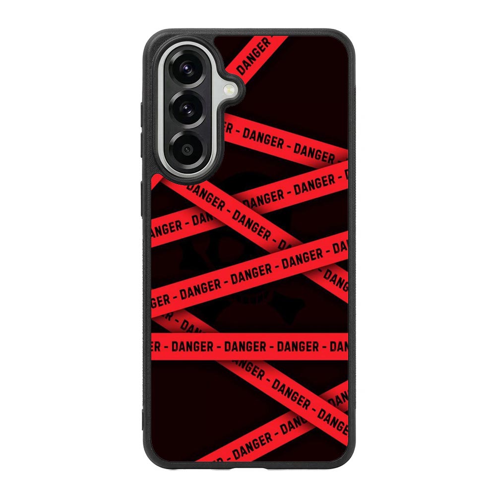 Red Danger Tape Samsung Galaxy A57 Case QC9533