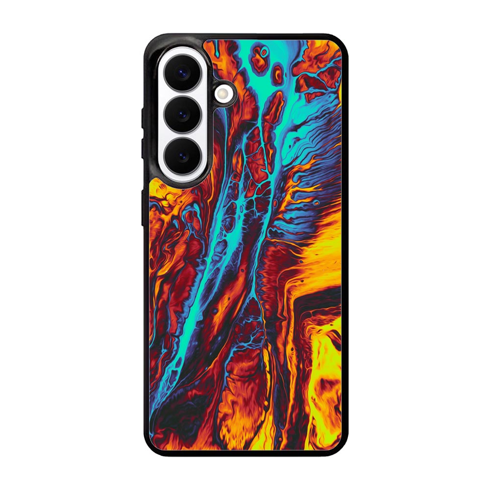 Orange And Blue Fluid Samsung Galaxy S26 Case OV9586