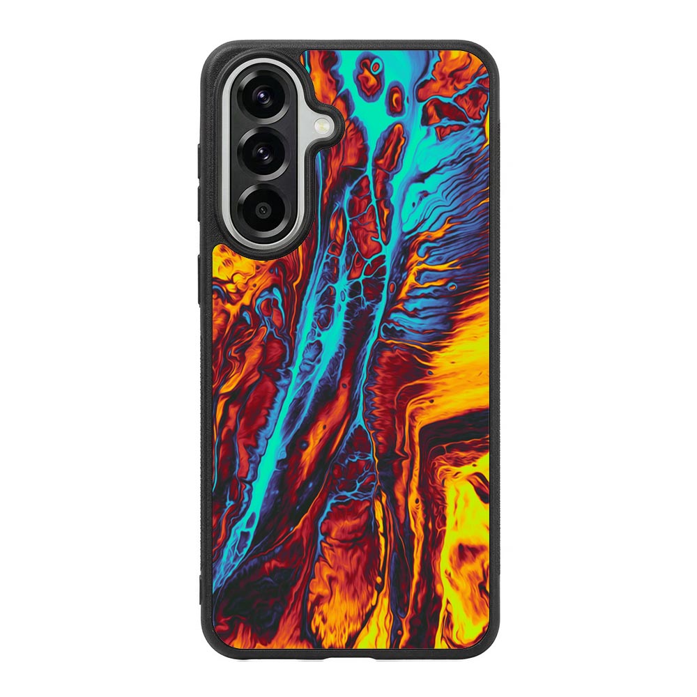 Orange And Blue Fluid Samsung Galaxy A37 Case OV9586