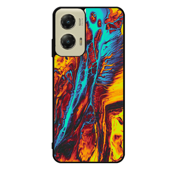 Orange And Blue Fluid Motorola Moto G Stylus 5G 2024 Case OV9586