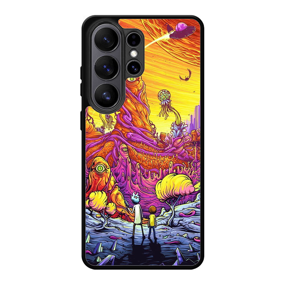Rick And Morty World Full Colour Samsung Galaxy S26 Ultra Case OV1044